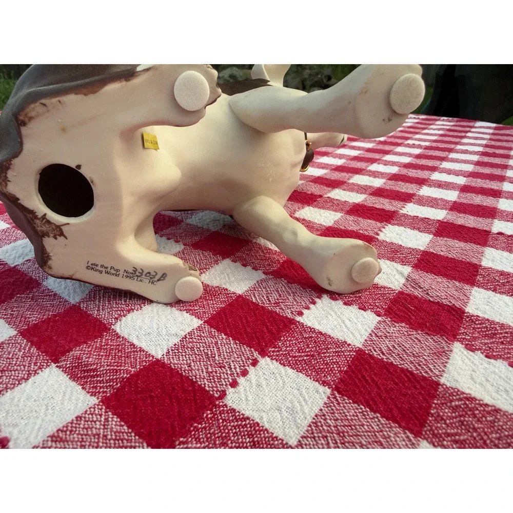 Vintage 1995 King World Little Rascals Pete the Pup Figurine 3303B Dog Statue - Picture 5 of 11